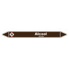 Marqueur de Tuyauterie Alcool 150 x 12 mm Vinyle Laminé