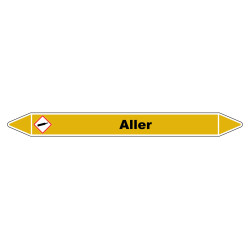 Marqueur de Tuyauterie "Aller" en Vinyle Laminé