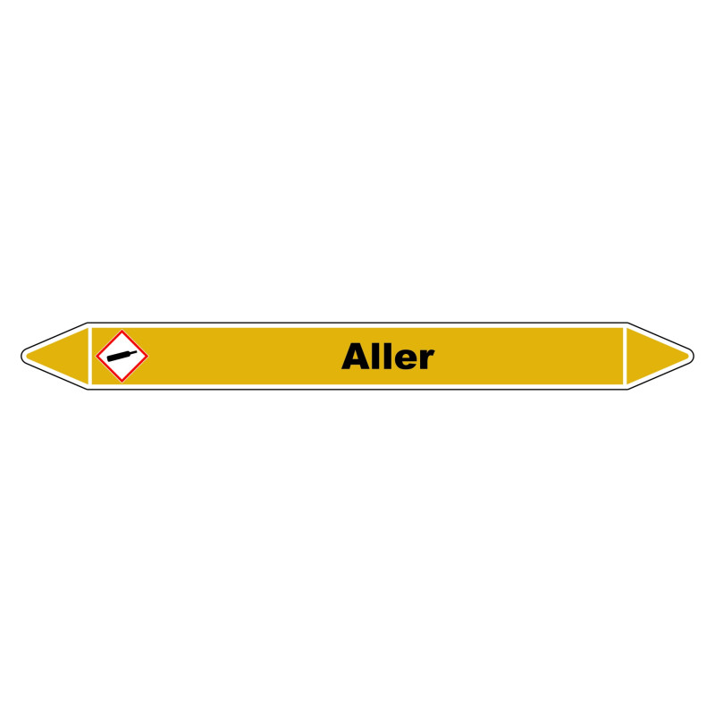 Marqueur de Tuyauterie "Aller" en Vinyle Laminé