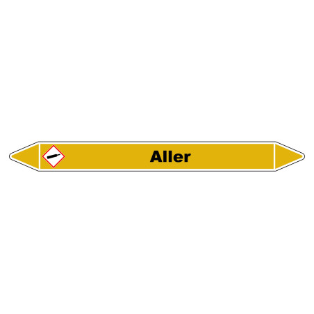 Marqueur de Tuyauterie "Aller" en Vinyle Laminé