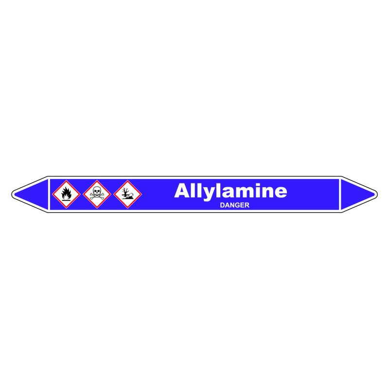 Marqueur de Tuyauterie - Allylamine - NFX 08-105 - Vinyle Laminé