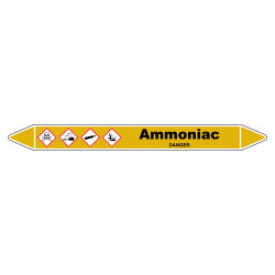 Marqueur de Tuyauterie "Ammoniac" en Vinyle Laminé