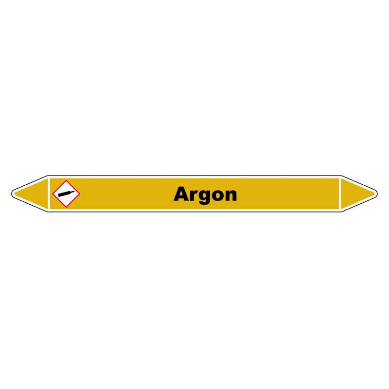 Marqueur de Tuyauterie - Argon - NFX 08-105 - Vinyle Laminé