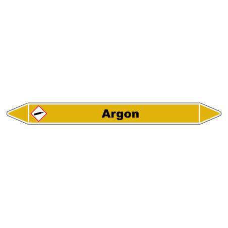 Marqueur de Tuyauterie - Argon - NFX 08-105 - Vinyle Laminé