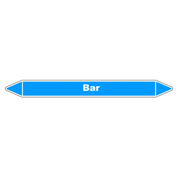 Marqueur de Tuyauterie "Bar" en Vinyle Laminé