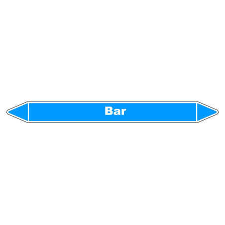 Marqueur de Tuyauterie "Bar" en Vinyle Laminé