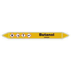 Marqueur de Tuyauterie "Butanol" en Vinyle Laminé