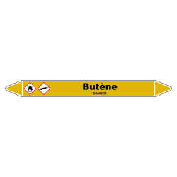 Marqueur de Tuyauterie "Butène" en Vinyle Laminé