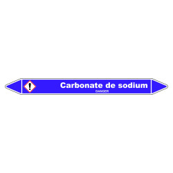 Marqueur de Tuyauterie - Carbonate de Sodium - NFX 08-105 - Vinyle Laminé