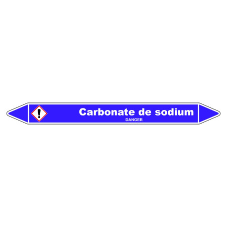 Marqueur de Tuyauterie - Carbonate de Sodium - NFX 08-105 - Vinyle Laminé