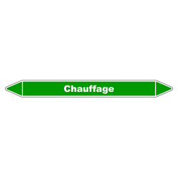 Marqueur de Tuyauterie Chauffage résistant, en Vinyle Laminé durable