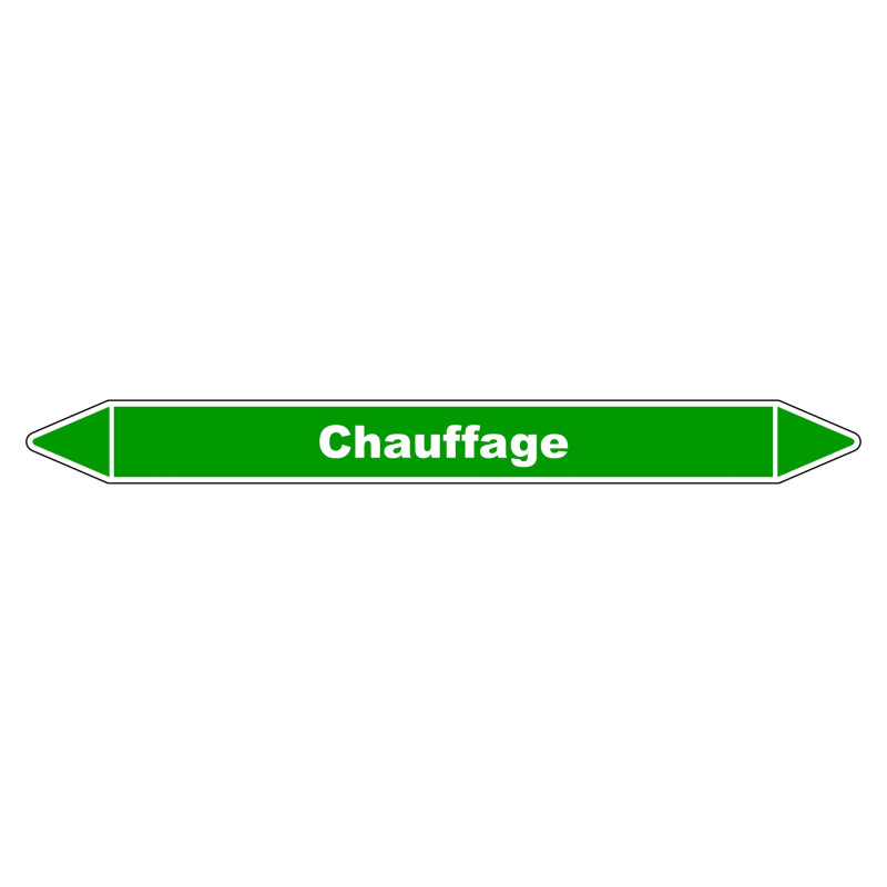 Marqueur de Tuyauterie Chauffage résistant, en Vinyle Laminé durable