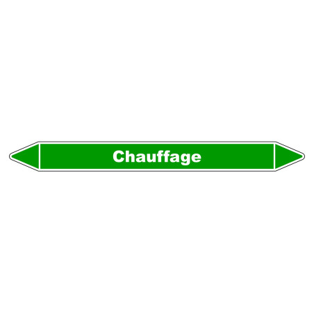 Marqueur de Tuyauterie Chauffage résistant, en Vinyle Laminé durable