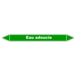 Marqueur de Tuyauterie - Eau adoucie - NFX 08-105 - Vinyle Laminé