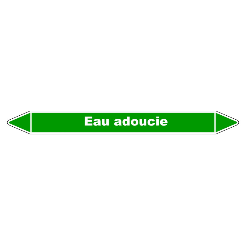 Marqueur de Tuyauterie - Eau adoucie - NFX 08-105 - Vinyle Laminé