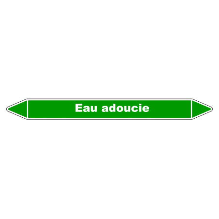 Marqueur de Tuyauterie - Eau adoucie - NFX 08-105 - Vinyle Laminé