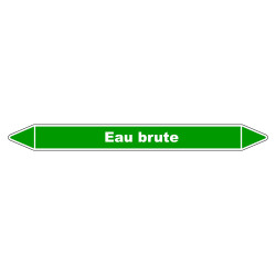 Marqueur de Tuyauterie - Eau brute - NFX 08-105 - Vinyle Laminé