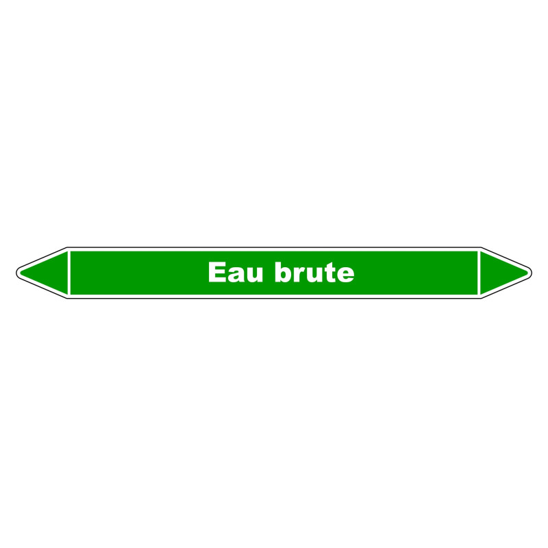 Marqueur de Tuyauterie - Eau brute - NFX 08-105 - Vinyle Laminé