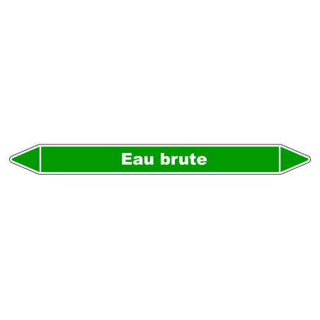 Marqueur de Tuyauterie - Eau brute - NFX 08-105 - Vinyle Laminé