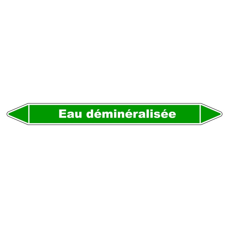 Marqueur de Tuyauterie - Eau Déminéralisée - NFX 08-105 - Vinyle Laminé