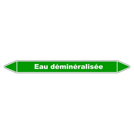 Marqueur de Tuyauterie - Eau Déminéralisée - NFX 08-105 - Vinyle Laminé