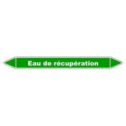 Marqueur de Tuyauterie - Eau de récupération - NFX 08-105 - Vinyle Laminé