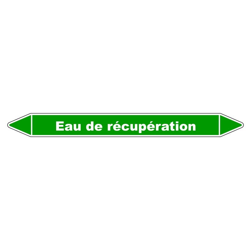 Marqueur de Tuyauterie - Eau de récupération - NFX 08-105 - Vinyle Laminé