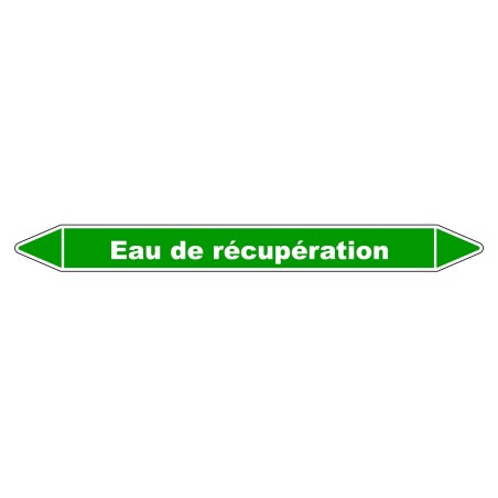 Marqueur de Tuyauterie - Eau de récupération - NFX 08-105 - Vinyle Laminé