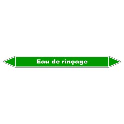 Marqueur de Tuyauterie - Eau de Rinçage - NFX 08-105 - Vinyle Laminé