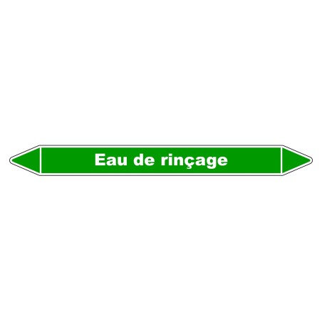 Marqueur de Tuyauterie - Eau de Rinçage - NFX 08-105 - Vinyle Laminé