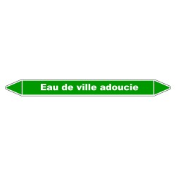 Marqueur de Tuyauterie - Eau de ville adoucie - NFX 08-105 - Vinyle Laminé