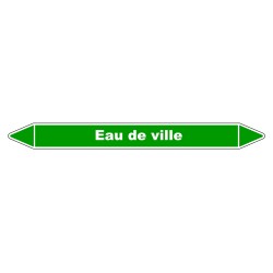 Marqueur de Tuyauterie - Eau de ville - NFX 08-105 - Vinyle Laminé
