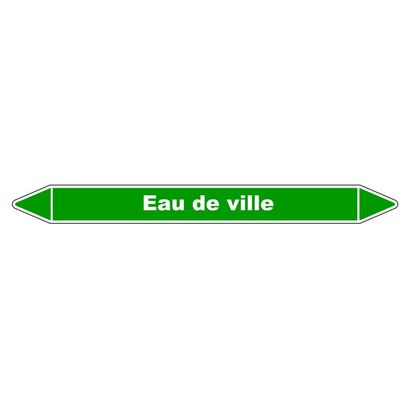 Marqueur de Tuyauterie - Eau de ville - NFX 08-105 - Vinyle Laminé
