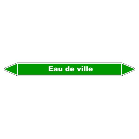 Marqueur de Tuyauterie - Eau de ville - NFX 08-105 - Vinyle Laminé