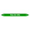 Marqueur de Tuyauterie - Eau de ville - NFX 08-105 - Vinyle Laminé
