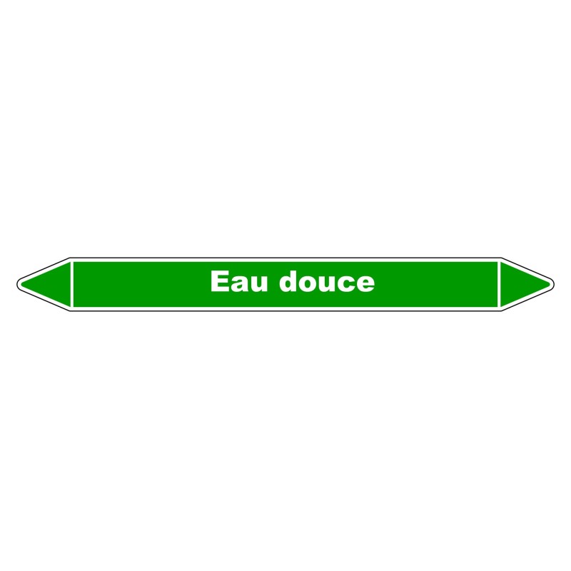 Marqueur de Tuyauterie - Eau douce - NFX 08-105 - Vinyle Laminé