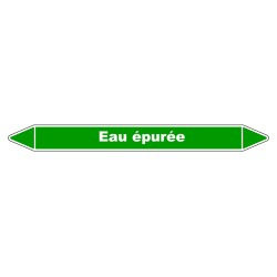 Marqueur de Tuyauterie - Eau épurée - NFX 08-105 - Vinyle Laminé