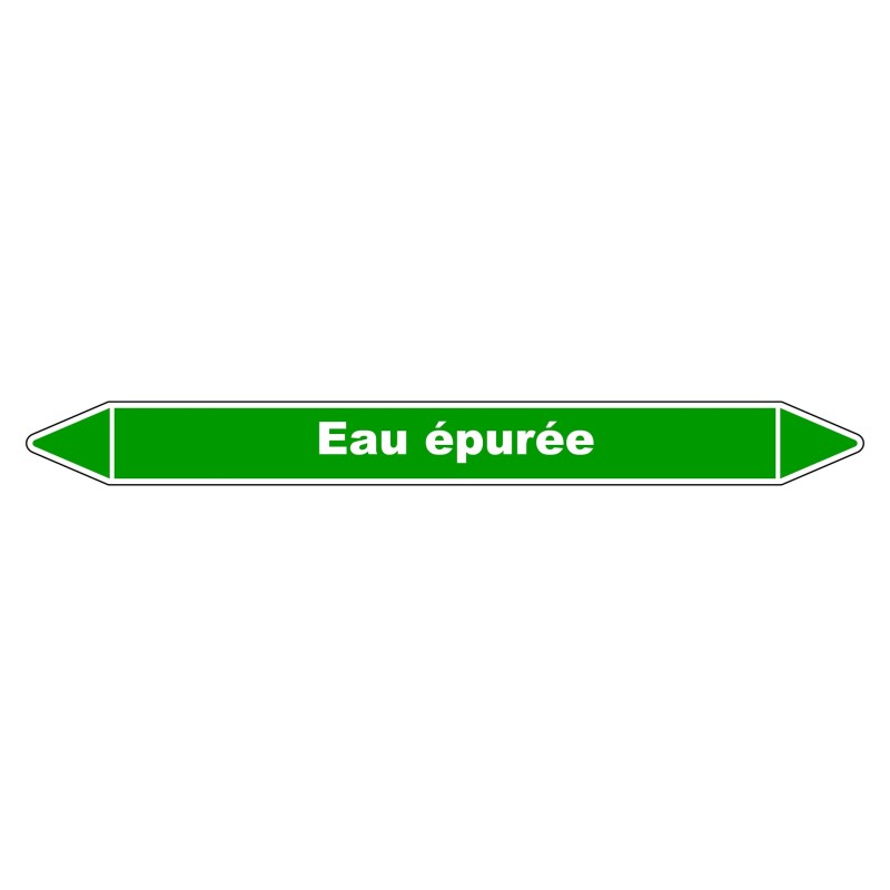 Marqueur de Tuyauterie - Eau épurée - NFX 08-105 - Vinyle Laminé