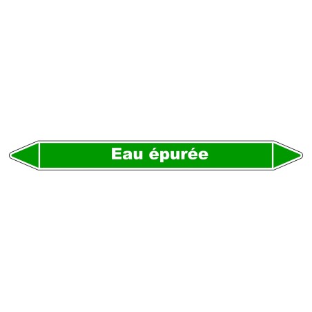 Marqueur de Tuyauterie - Eau épurée - NFX 08-105 - Vinyle Laminé
