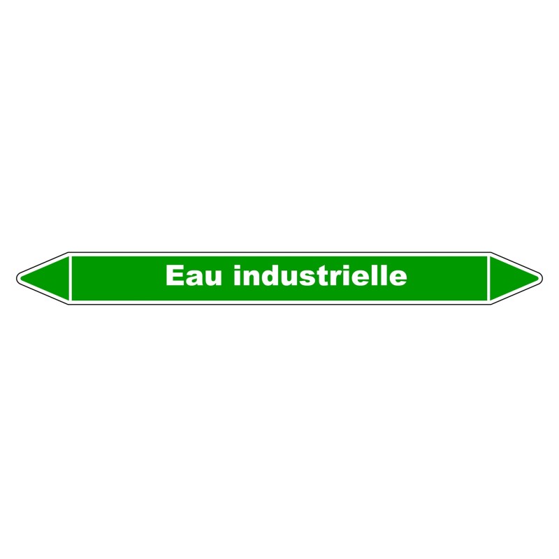 Marqueur de Tuyauterie - Eau Industrielle - NFX 08-105 - Vinyle Laminé