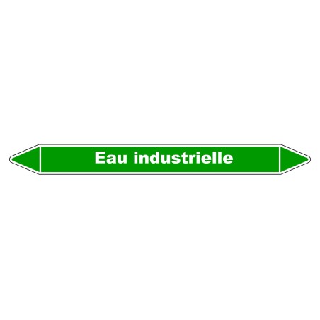 Marqueur de Tuyauterie - Eau Industrielle - NFX 08-105 - Vinyle Laminé