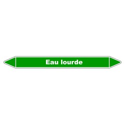 Marqueur de Tuyauterie - Eau Lourde - NFX 08-105 - Vinyle Laminé