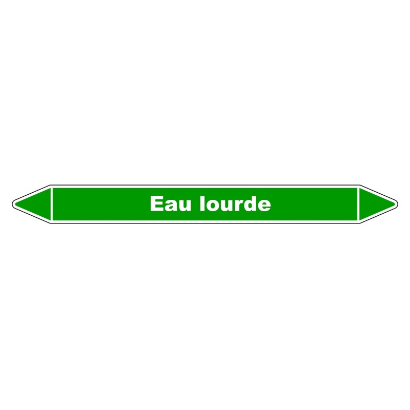 Marqueur de Tuyauterie - Eau Lourde - NFX 08-105 - Vinyle Laminé