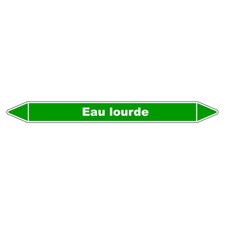 Marqueur de Tuyauterie - Eau Lourde - NFX 08-105 - Vinyle Laminé