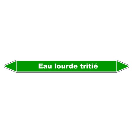 Robuste marqueur de tuyauterie en vinyle pour eau lourde tritiée