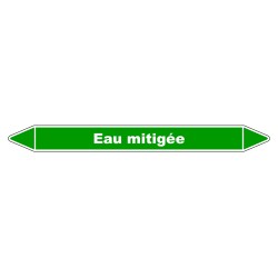 Marqueur de Tuyauterie - Eau Mitigée - NFX 08-105 - Vinyle Laminé