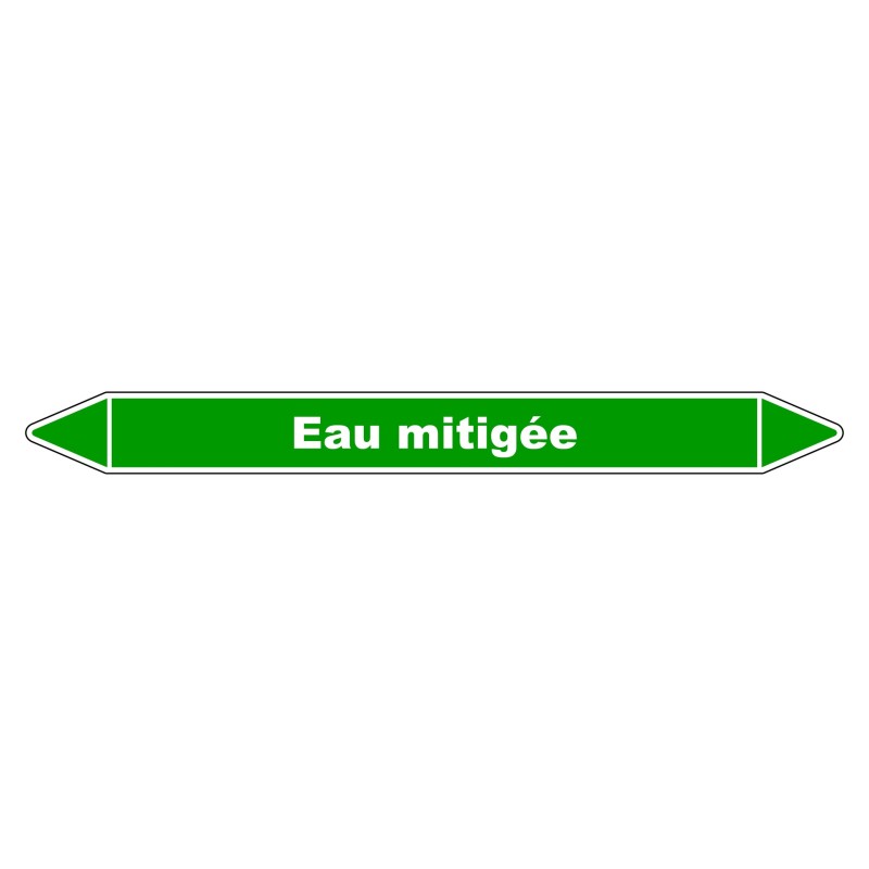 Marqueur de Tuyauterie - Eau Mitigée - NFX 08-105 - Vinyle Laminé