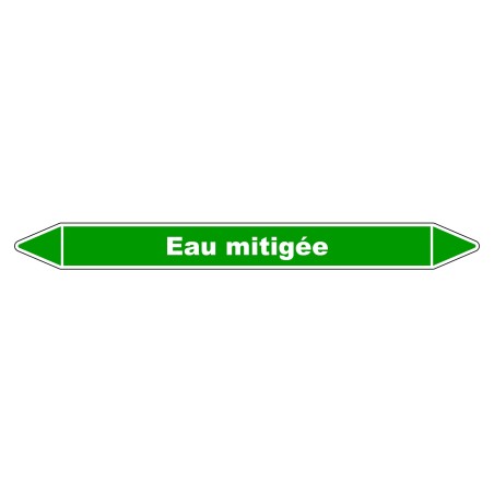 Marqueur de Tuyauterie - Eau Mitigée - NFX 08-105 - Vinyle Laminé