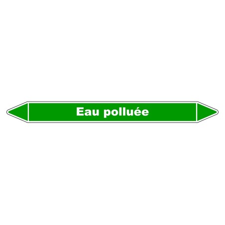 Marqueur de Tuyauterie - Eau Polluée - NFX 08-105 - Vinyle Laminé