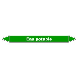 Marqueur de Tuyauterie - Eau Potable - NFX 08-105 - Vinyle Laminé